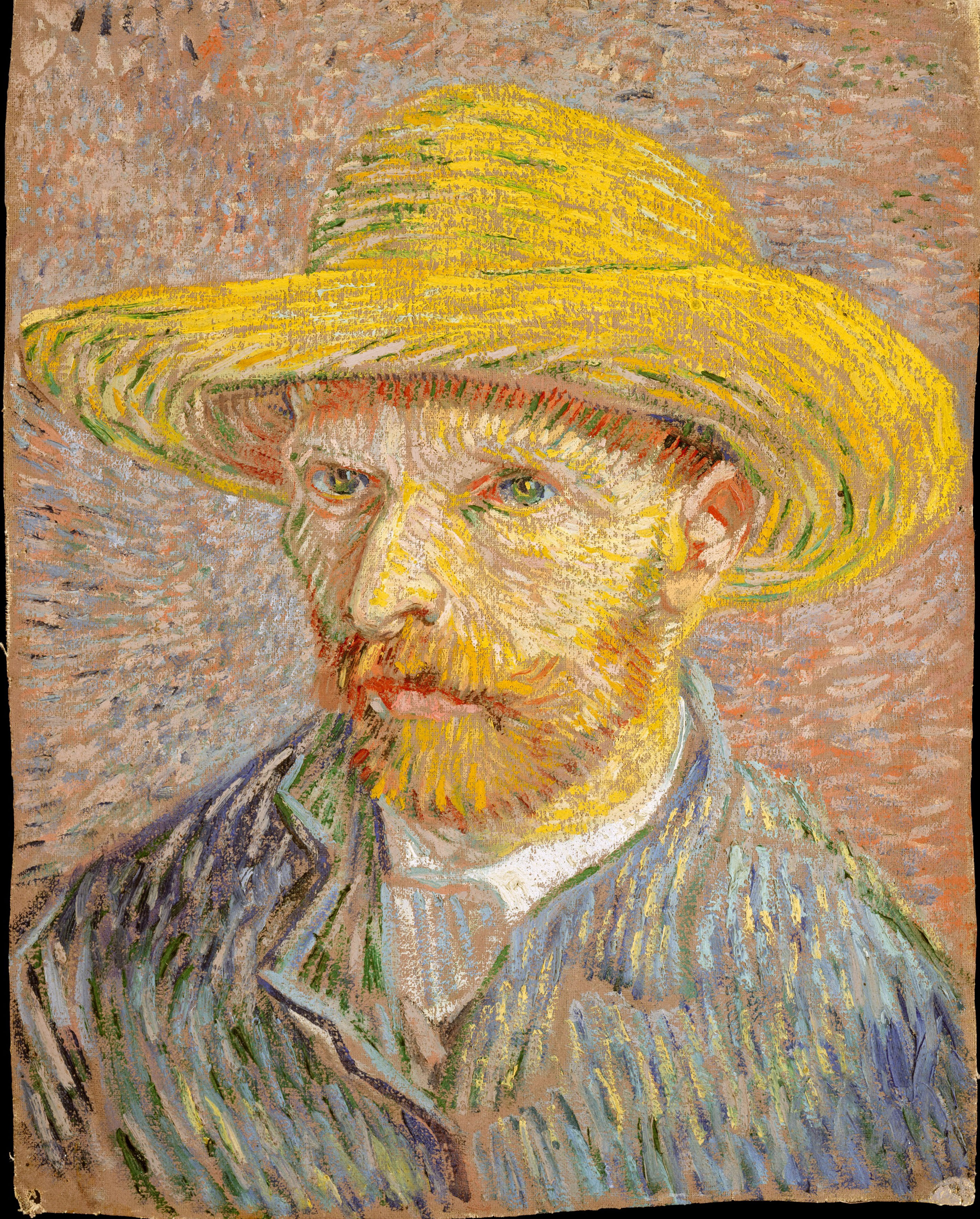Self-Portrait with a Straw Hat – Vincent van Gogh (1887)