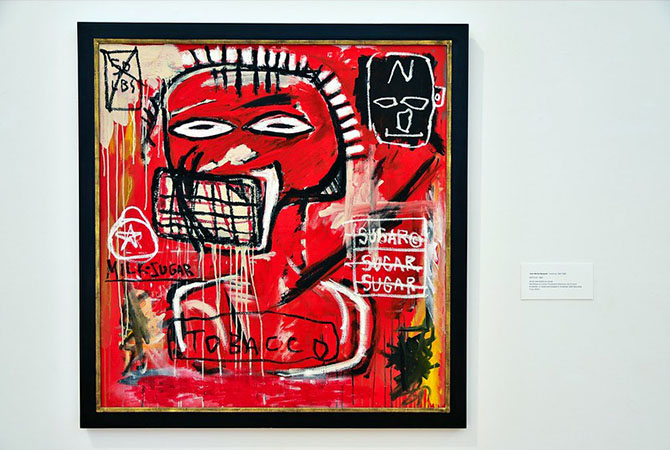Photo of a 1984 untitled painting by Jean-Michel Basquiat.