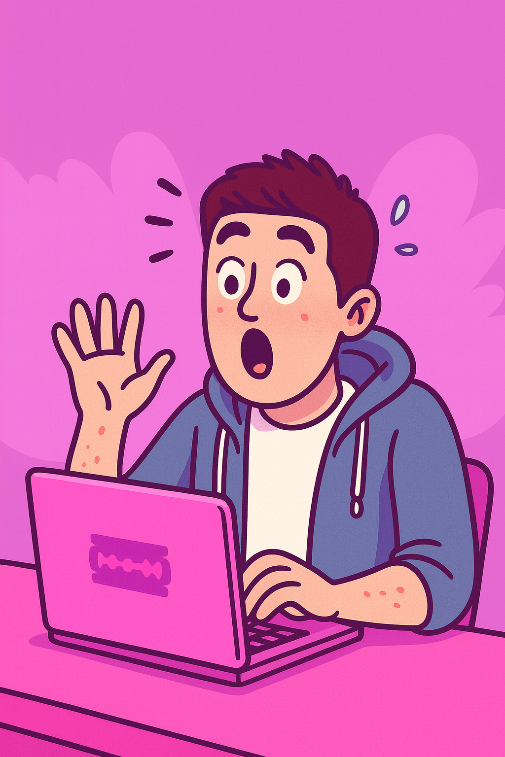 A user showing amazement as he goes through the Raiser onboarding